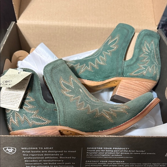 Ariat Shoes - Ariat Women's Green Western Ankle Booties